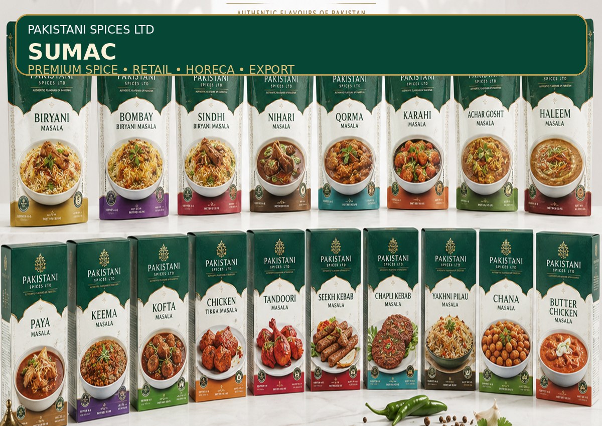 Sumac Pakistani Spices Ltd packaging