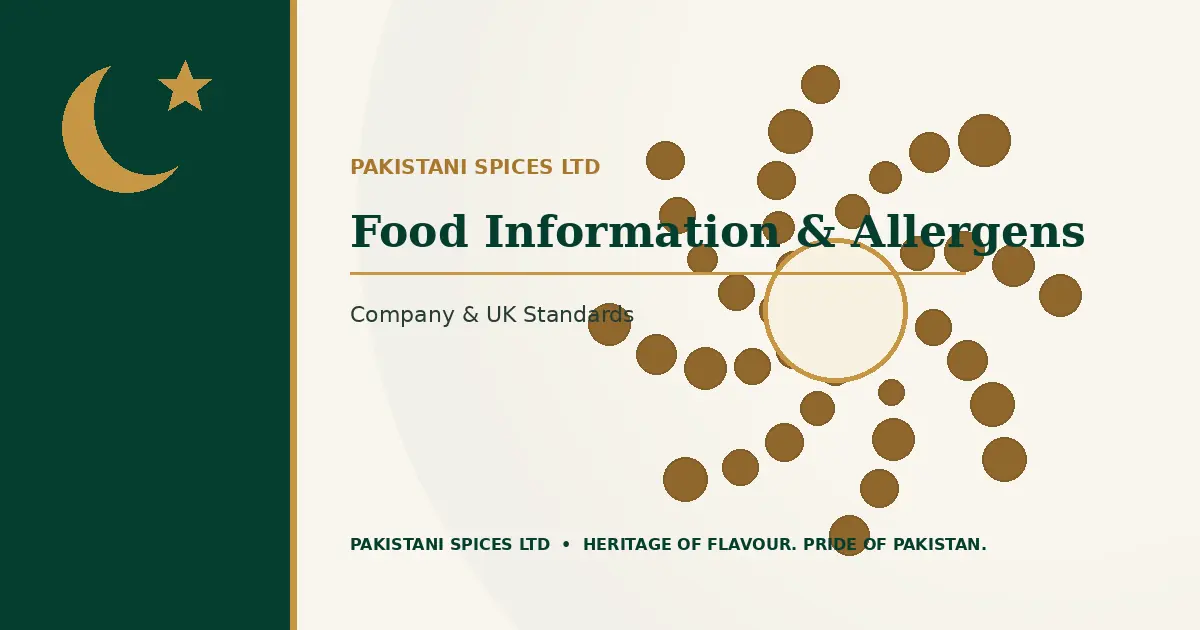 Food information & allergens branded page illustration